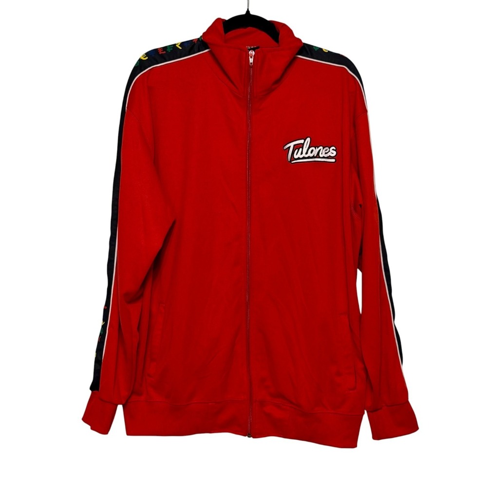 Tulones Y2K Streetwear Red Track Jacket Womens Size‎ 3X Retro Sportcore Hipster